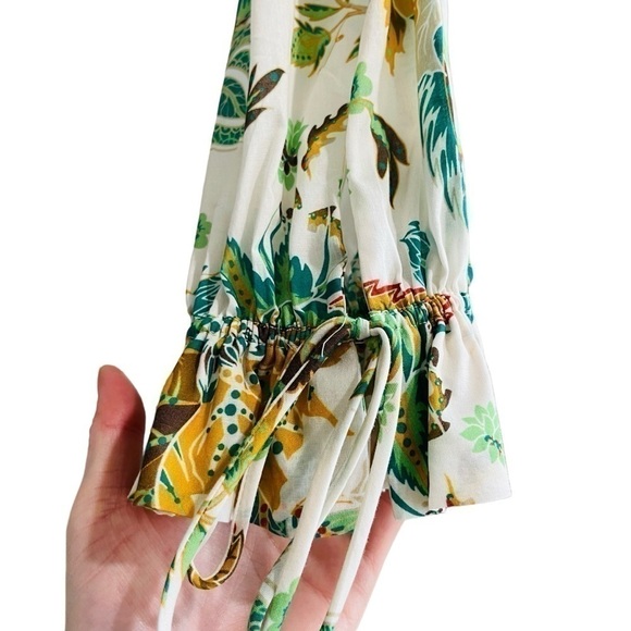 Antonio Melani The Nat Note Ivy Paisley Floral Print Voile Tie Sleeve Blouse - Picture 6 of 15